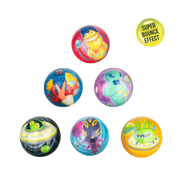 BALLE Super Rebondissante ESPACE MONSTERGANG SPACE Ø 6CM, 6-FA