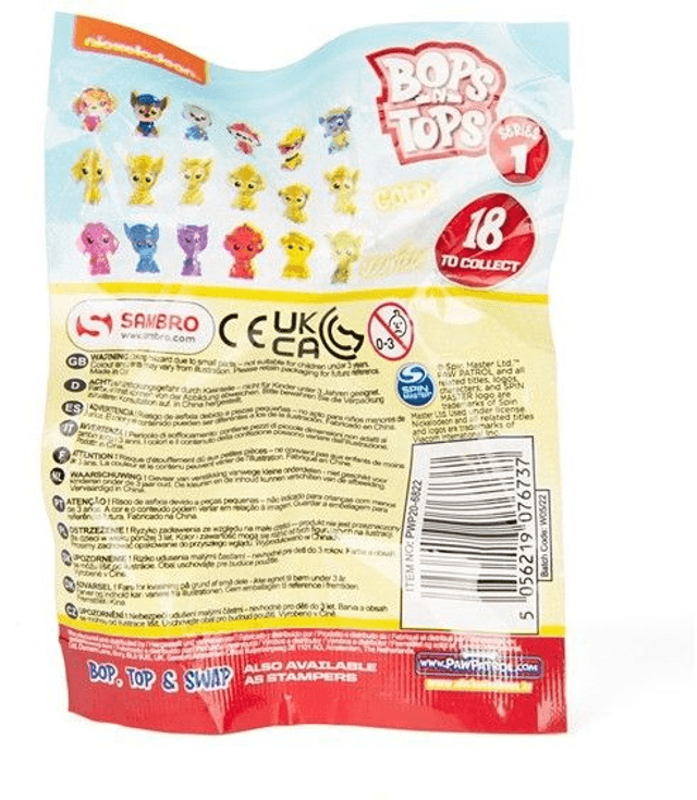 🎨 BOPS-N-TOPS PAT PATROUILLE – Crayon Topper 4 cm 🐾