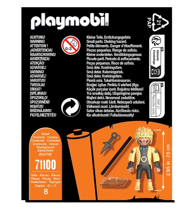 71100 - Playmobil Naruto Shippuden - Figurine Naruto Rikudô Mode Ermite