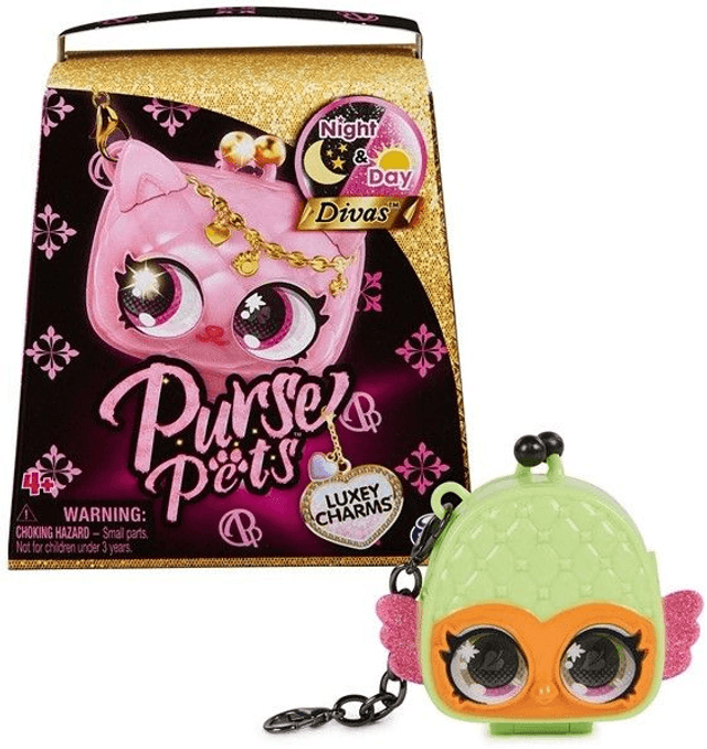 Médaillon Purse Pets - Luxey Charms - Accessoire tendance pour Sac à dos / Sac à main / porte-clés / Ceinture- Modèle Aléatoire