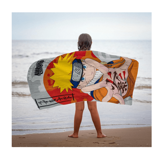 Serviette de bain Naruto Jutsu Multicolore 70 x 140 cm 