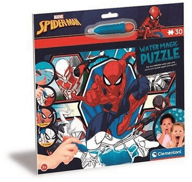 Clementoni - PUZZLE D'EAU MAGIQUE  MARVEL SPIDER-MAN 30 PIÈCES 38,5X39CM