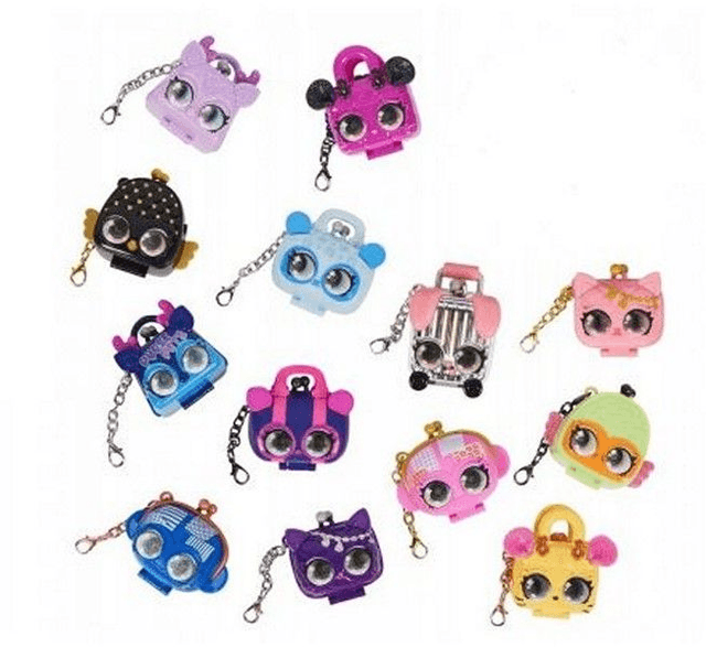 Médaillon Purse Pets - Luxey Charms - Accessoire tendance pour Sac à dos / Sac à main / porte-clés / Ceinture- Modèle Aléatoire