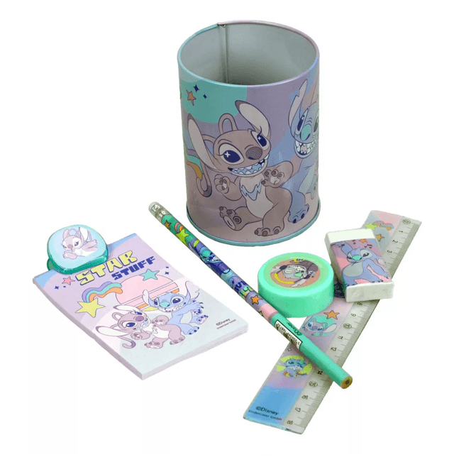 ⭐ Ensemble de papeterie Disney Lilo & Stitch Star Stuff – 7 pièces dans un pot
