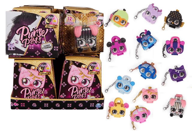 Médaillon Purse Pets - Luxey Charms - Accessoire tendance pour Sac à dos / Sac à main / porte-clés / Ceinture- Modèle Aléatoire