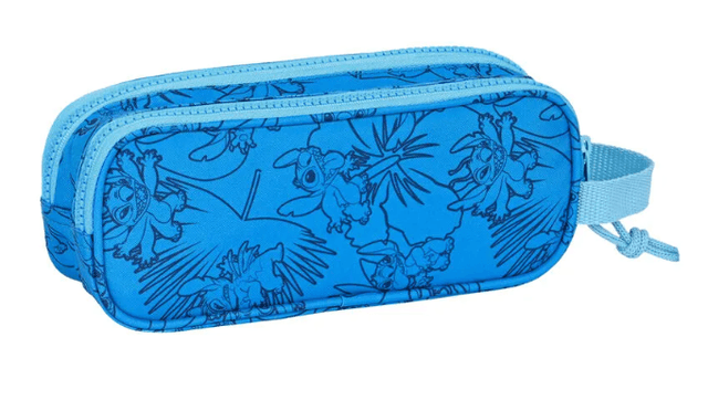 Trousse double compartiment Disney STITCH - Haute Qualité 21CM