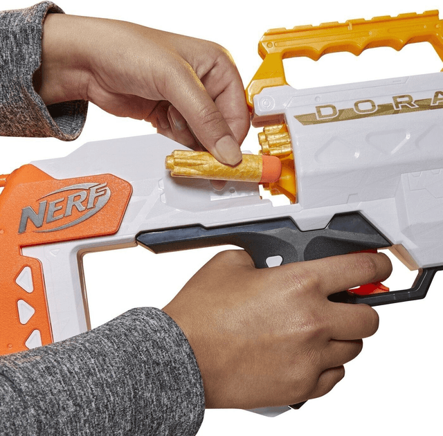 HASBRO BLASTER MOTORISÉ et AUTOMATIQUE NERF ULTRA DORADO À RECHARGE RAPIDE PAR L'ARRIÈRE