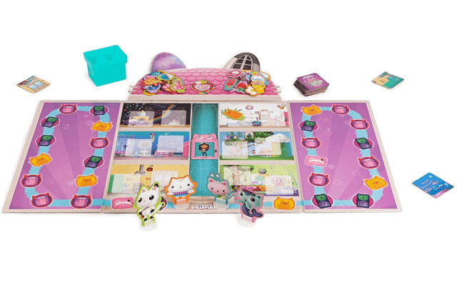 Jeu de société MIAU Gabby et la Maison magique – Jeu de société de la série préscolaire Populaire sur Netflix, pour 2 à 4 Joueurs