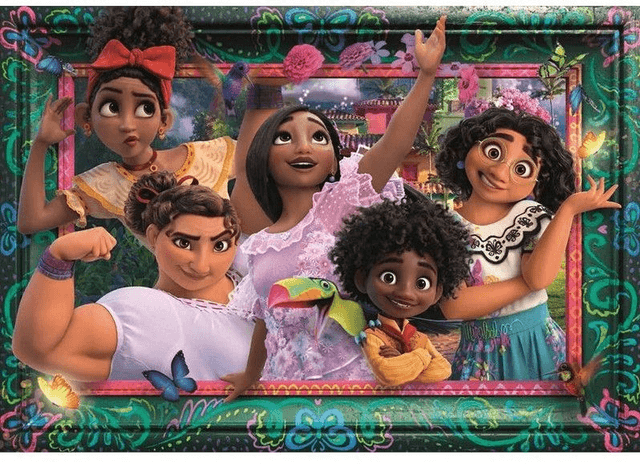 Clementoni Disney Encanto Supercolor Puzzle effet pailleté 104 pièces 19x29cm
