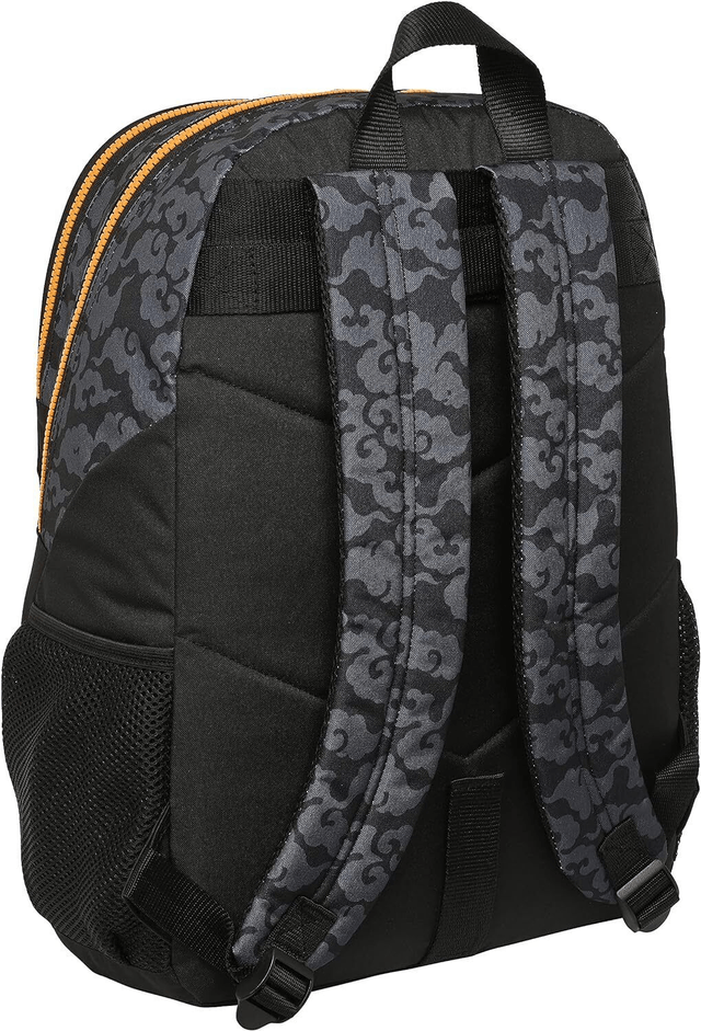 Sac à dos noir / orange NARUTO adaptable trolley 44 CM - 2 compartiments