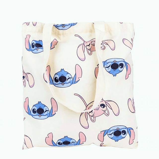 Sac Shopping - Tote bag Stitch – Angel et Stitch – 36 x 39cm (Disney)
