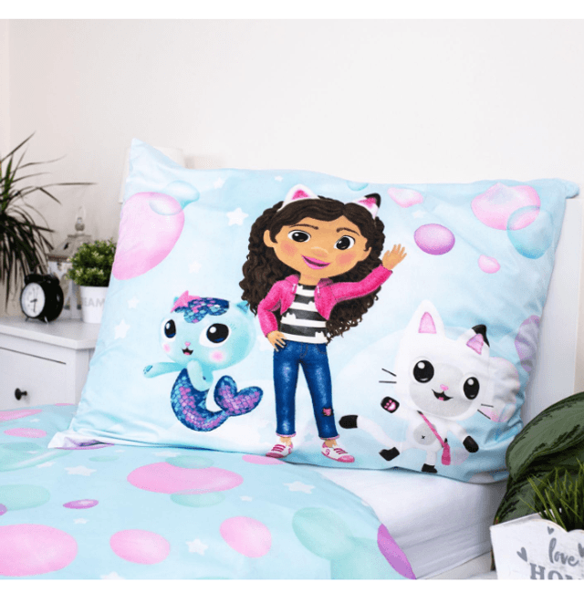 Parure de lit - Gaby et la maison magique - Microfibre 140 x 200 cm - Multicolore avec Fermeture éclair