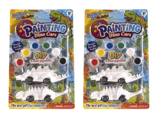 Kit de peinture créative Dino-Car : libérez le plaisir de la course imaginative !