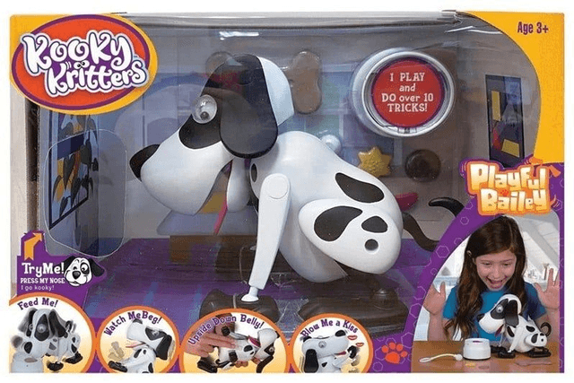 Chien interactif et ludique Kooky Kritterz - Bailey - Jouet électronique pour chiot Bailey - Fait des tours