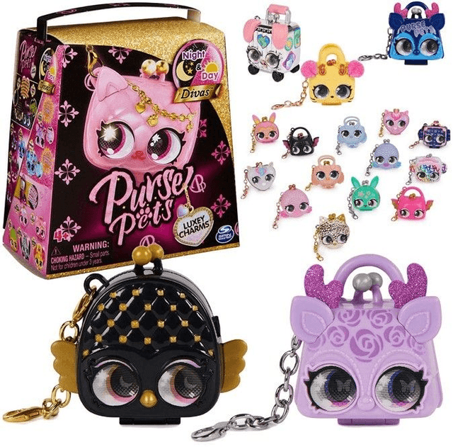 Médaillon Purse Pets - Luxey Charms - Accessoire tendance pour Sac à dos / Sac à main / porte-clés / Ceinture- Modèle Aléatoire