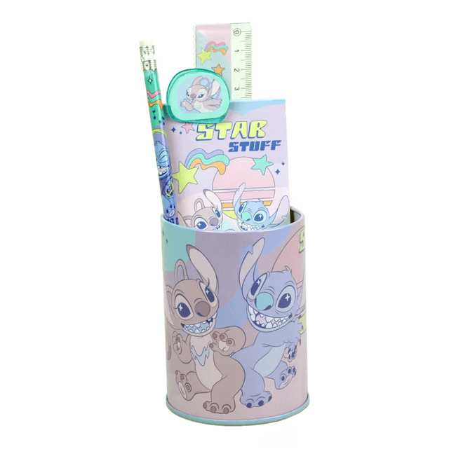 ⭐ Ensemble de papeterie Disney Lilo &amp; Stitch Star Stuff – 7 pièces dans un pot