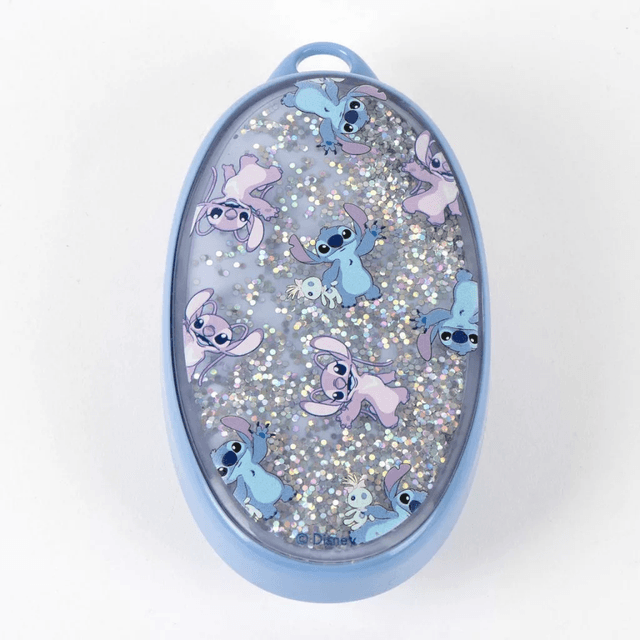 Brosse à cheveux pailletée Disney Lilo &amp; Stitch Angel – 13 cm